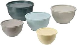 IKEA GARNITYREN Serving, Storage Bowl with Lid Set of 5 (Multicolor, Polypropylene Plastic)