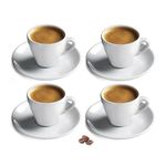 Cuisinox White Porcelain Espresso Cups Set, 2 oz, Set of 4