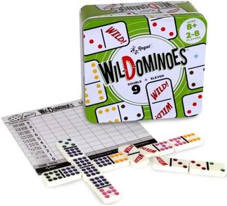 Regal Games – Wild Spinner Dominoes – Compatible with Spinner and Double 9 Dominoes - Fun Family-Friendly Game – Includes Score Pad and Rules Sheet – Ideal for 2-8 Players Ages 8+