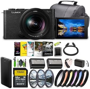 Panasonic LUMIX S9 Mirrorless Full Frame Compact Camera with 20-60mm F3.5-5.6 L Mount Lens for Content Creators - Black -Bundle with 64GB UHS-II SDXC Memory Card + Filter Kit and More Accessories