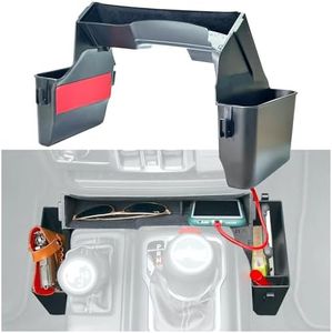 JVMA Upgrade Gear Tray for Jeep Wrangler JL JLU 2018-2023 & Gladiator JT 2020-2023, Gear Shift Organizer, Wrangler, Gladiator Accessories, 3 PCS Assembly (Not for JK)