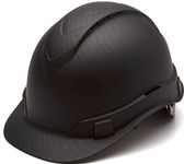 Pyramex Ridgeline Vented Cap Style 4 Pt Ratchet Suspension Hard Hat, Black Graphite Pattern