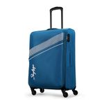 Skybags Trick Polyester Softsided 69 Cm Cabin Stylish Luggage Trolley with 4 Spinner Wheels | Blue Trolley Bag - Unisex