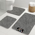 GORILLA GRIP Bathroom Rug Sets 3 Pi