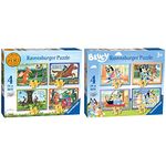 Ravensburger Zog 4 in Box (12, 16, 20, 24 Pieces) Jigsaw Puzzles for Kids Age 3 Years Up & Bluey - 4 in Box (12, 16, 20, 24 Pieces) Jigsaw Puzzles for Kids Age 3 Years Up