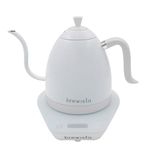 Brewista Handmade Electric Gooseneck Kettle, 1 Liter, Precise Temperature Control, LCD Panel, White
