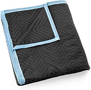Sure-Max Moving & Packing Blanket - Ultra Thick Pro - 80" x 72" (65 lb/dz Weight) - Professional Quilted Shipping Furniture Pad Black