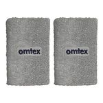 omtex Cotton Wrist Band 5 Inches - Grey Pack Of 2