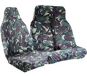 Carseatcover-UK Green Camouflage Camo Van Seat Covers Single + Double