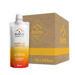Rviita Energy Tea, Sunrise Mango Flavor 10 pack, 10 x 355ml, Clean Energy Drink, Natural Caffeine, Low Calorie, Low Sugar
