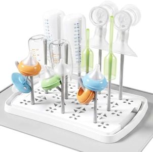 Lifewit Portable Baby Bottle Drying Rack with Drain Mat & Tray, BPA Free