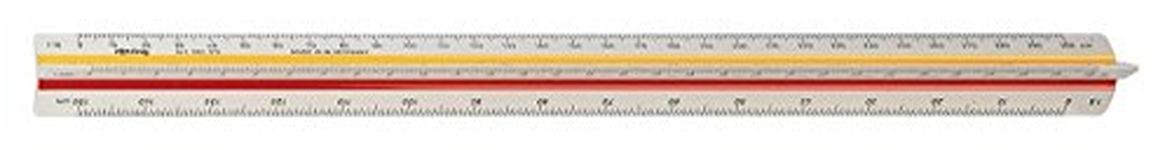 Rotring Ruler Triangular Reduction Scale 4 Architect S0220641 - 1:100 To 1: 500