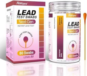 AAwipes Lead Test Kit 80 Swabs Enhanced Lead Testing Formulation at Home Lead Paint Test Kit Testing for Dishes Paint Cups Ceramics Toy and All Surfaces - Quick Results in 30s Lead Detector (80)