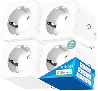 Meross Smart WLAN Steckdose Mit Strommessung16A, WiFi Steckdose 4er Pack mit App Fernsteuerung & Zeitschaltuhr, Kompatibel Mit Apple HomeKit, Alexa, Google Home, SmartThings