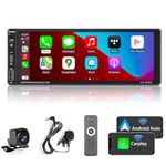 Hengweili Single Din Car Stereo,Compatible with Wireless Apple CarPlay Android Auto,Type-C USB,6.9" Touchscreen,Mirror Link,Backup Camera,Bluetooth Voice Control DSP AM/FM Radio