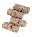 TOWNBUS - 200 Meters (4 X 50 Mts) Of 3 Ply Raw Natural Jute Cord | Twine For Arts And Crafts, Packaging Rope, String For Gifts, Diy Crafts, Decoration, Brown