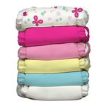 Charlie Banana 6 Diapers 12 Inserts Hybrid AIO Grab Pack, Butterfly, One Size