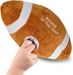 Playbees Baby Football Plush Rattle - Baby Boy Stuff for Gifts, Toddler Football Toys, Baby Rattles & Plush Rings, Engaging Learning for Boys and Girls - Ages 0-36 Months