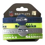 aminco NFL Seattle Seahawks Silicone Bracelets, 4-Pack