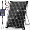 Voltset Solar Panel Kit 30W 12V with MPPT Controller, Solar Battery Trickle Charger Maintainer, Waterproof Solar Panel with Adjustable Mount Bracket for Boat RV Motorcycle Marine