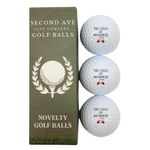 Second Ave Pack of 3 Joke Funny Golf Balls This Could Go Anywhere Father's Day Christmas Birthday Golfer Gift