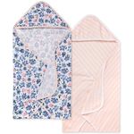 Burt's Bees Baby - Hooded Towels, Absorbent Knit Terry, Super Soft Single Ply, 100% Organic Cotton,2 Count (Pack of 1)