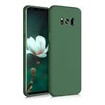 kwmobile Case Compatible with Samsung Galaxy S8 Case - Soft Slim Protective TPU Silicone Cover - Dark Green Matte