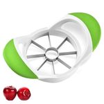 DDUP Apple Corer and Slicer- Fruit Cutter - Apple Divider - Wedger - Stainless Steel Slicer for Fruits - Vegetables- Ergonomic Handle- Easy Grip- 8 Sharp Blade & Slices(Green