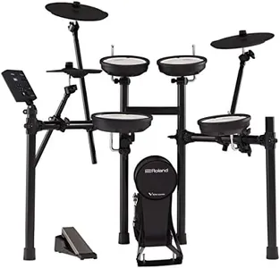 Roland TD-07KV Electronic V-Drums Kit – Legendary Dual-Ply All Mesh Head kit with superior expression and playability – Bluetooth Audio & MIDI – USB for recording audio and MIDI data – 40 FREE Melodic