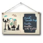 Chalk My Theme Wood French Street Cafe Wall Decor With Menu Board For Kitchen, Dinning Room, Gift, Farmhouse, Café, And Gift