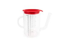Fox Run Gravy and Fat Separator with Measurements, Glass, 1 Liter, Lid Included