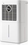 HOGARLABS Dehumidifier for Home Basement,3 Smart Modes, Continuous Dehumidify, Quiet Dehumidifier with Digital Control Panel and Drain Hose for Liveroom, Bedroom, Bathroom. (25 Pints for Basement)