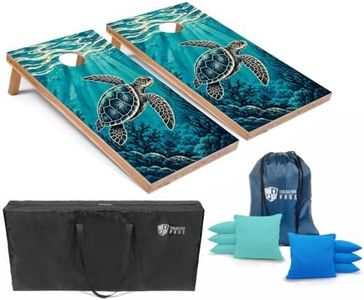 Tailgating Pros Lightweight & Portable 4x2 Regulation Cornhole Board Set | Outdoor Cornhole Set with 8 Bags & Carrying Case, Classic Family Game for Backyard, Lawn, Beach, Camping & Tailgates