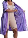 Snatched Body Surgical Op Recovery Women's Robe Post Surgery PJs with ¾ Sleeves Purple PJ501 L