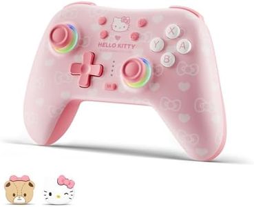 Kuitmor Wireless Pro Controller: Universal Bluetooth Gamepad for Switch/Switch 2/PC/iOS/Android/Linux with One-Touch Pairing, 6-Axis Motion HD Vibration, 1000mAh Long Battery & Auto-Wake Function, Breathing Light Effect