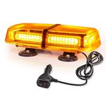 ROUTEKING Flashing Lights 54LEDs Car Emergency Light with Magnetic Base 7 Modes Strobe Warning Beacon Double Control Universal for 12V/24V all Car, Truck, SUV, engineering vehicles (Amber)