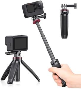 Extendable Selfie Stick for Gopro, Portable Vlog Selife Stick Tripod Stand for Gopro Hero 13/12/11/10/9/8/7/6/5 Black/Gopro Max DJI Osmo Action Insta 360 AKASO Action Camera Accessory Kits