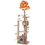 Lucky Monet Cat Tree with Leaves fo