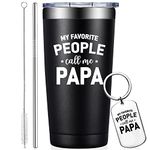 Grifarny Papa Gifts from Grandchildren, Granddaughter - My Favorite People Call Me Papa - Funny Fathers Day Christmas Birthday Gifts for Papa - Papa Tumbler Mug Cup 20oz