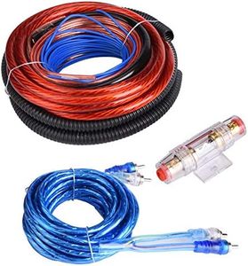 Cavi Amplificatore Auto,Sistemi O Kit Cablaggio Installazione Amplificatore A 4 Indicatori, 4 Calibri 2800W Car O Amplificatore Subwoofer Installazione Altoparlanti Kit Cavo Filo Fusibile Universale