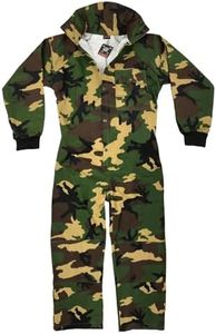 Maddog Durable Ripstop Step-In Coveralls | Full Body Paintball, Airsoft, Mechanic, Outdoor Work Protective Wear Jumpsuit - Camoflauge - 2X-Large
