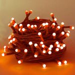 Lexton 40 LED Power Pixel Serial String/Fairy Light | Plug Sourced | Suitable for Home & Outdoor Decoration, Diwali, Christmas, Ramadan, Wedding, Party, Festival (Pack of 20, Orange)