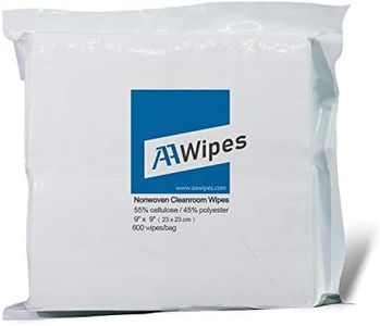 Cleanroom Wipes Nonwoven Wipes Cellulose/Polyester Blend (Grade A, 68 Gram,Bag of 600 Pcs) 9" x 9"for Lab, Electronics, Pharmaceutical, Printing and Semiconductor Industries (NW06809-600)