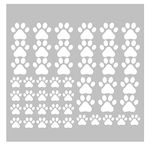 49 Pieces/Set Dog Paws Wall Decals Vinyl Pawprints Sticker Animal Footprint Wall Art Decoration for Kids Boy Girl Baby Nursery Bedroom Living Room Animal Tracks Decor YMX21 (White)