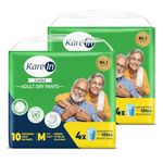 Karein Classic Adult Diaper Pant M Size, Medium, Waist (75-100 cm 30'-40'), 20 Unit, Long Protection Hour, Unisex, Quick & Even Absorption, Anti-Bacterial, Leakproof, Odour Control, Wetness Indicator