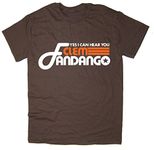 Balcony Shirts 'Yes I Can Hear You Clem Fandango' Mens T Shirt - Brown - XL