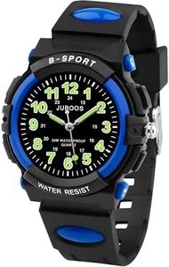 CKV Kids Watch Analog Waterproof Time Teaching for Boys Girls(Blue