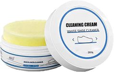 TCCO ENTERPRISE White Shoe Cleaning Cream | Sneaker Stain Cleaning Cream | Sneaker Stain Remover Cream, Simple and Fast, Shoe Whitening Cleansing Tool, Whitening and Yellowing Maintenance for White Shoes, Leather, Sports Shoes, Leather Bags, Car Interiors, Tennis Shoe - 260GM