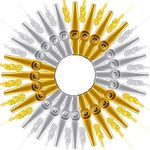 24 Pcs Gold and Silver Metal Kazoo with Lanyards Musical Instruments Mouth Kazoos Good Companion for Guitar Violin Piano Kids Adults Party Gifts