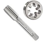 Aceteel M20 x 2.0 Metric Tap and Die Set, M20 X 2 HSS Machine Threading Tap and M20 X 2.0mm Alloy Tool Steel Round Threading Die Right Hand